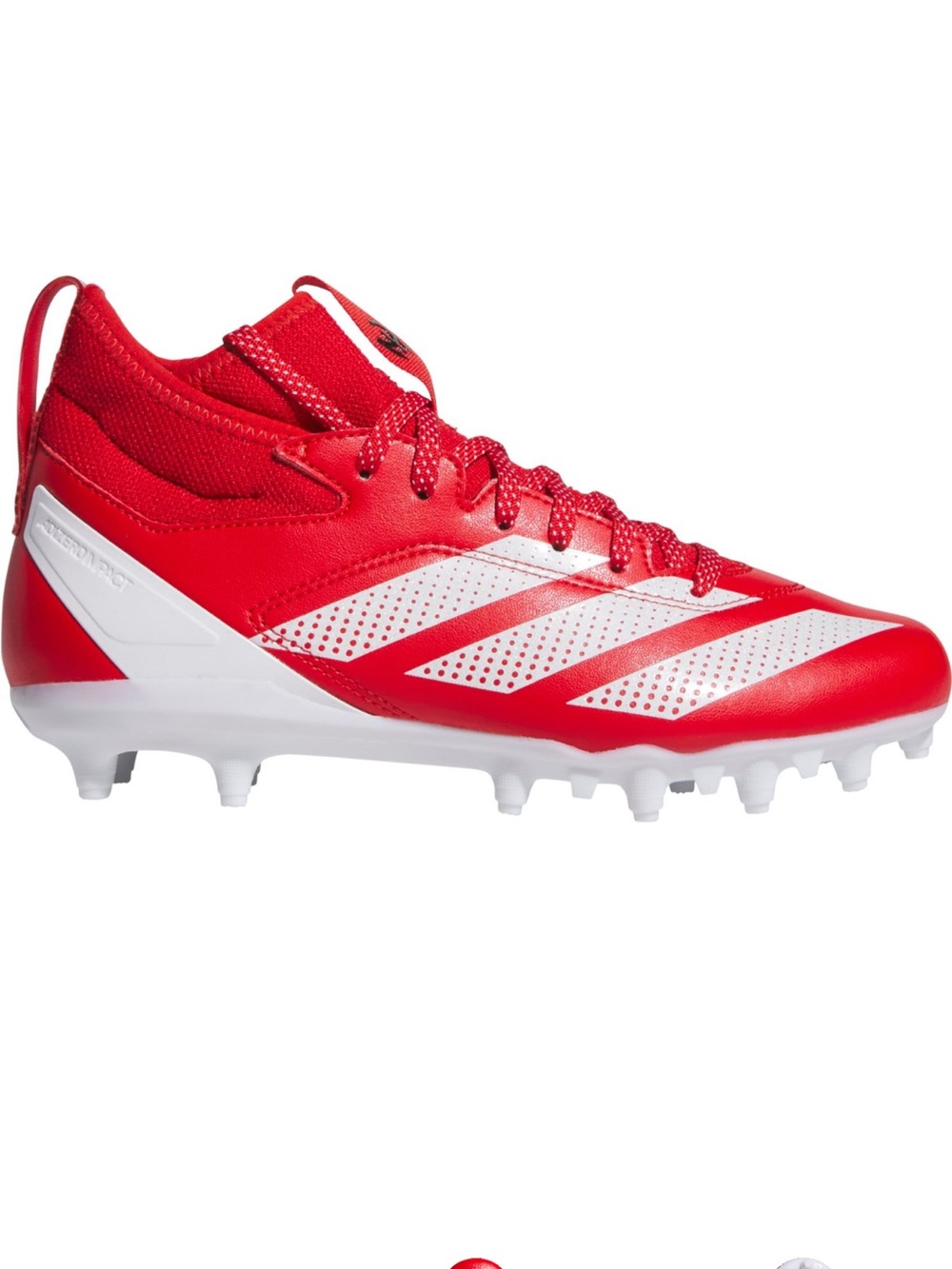 adidas mahomes Kids Red and White Football Cleats